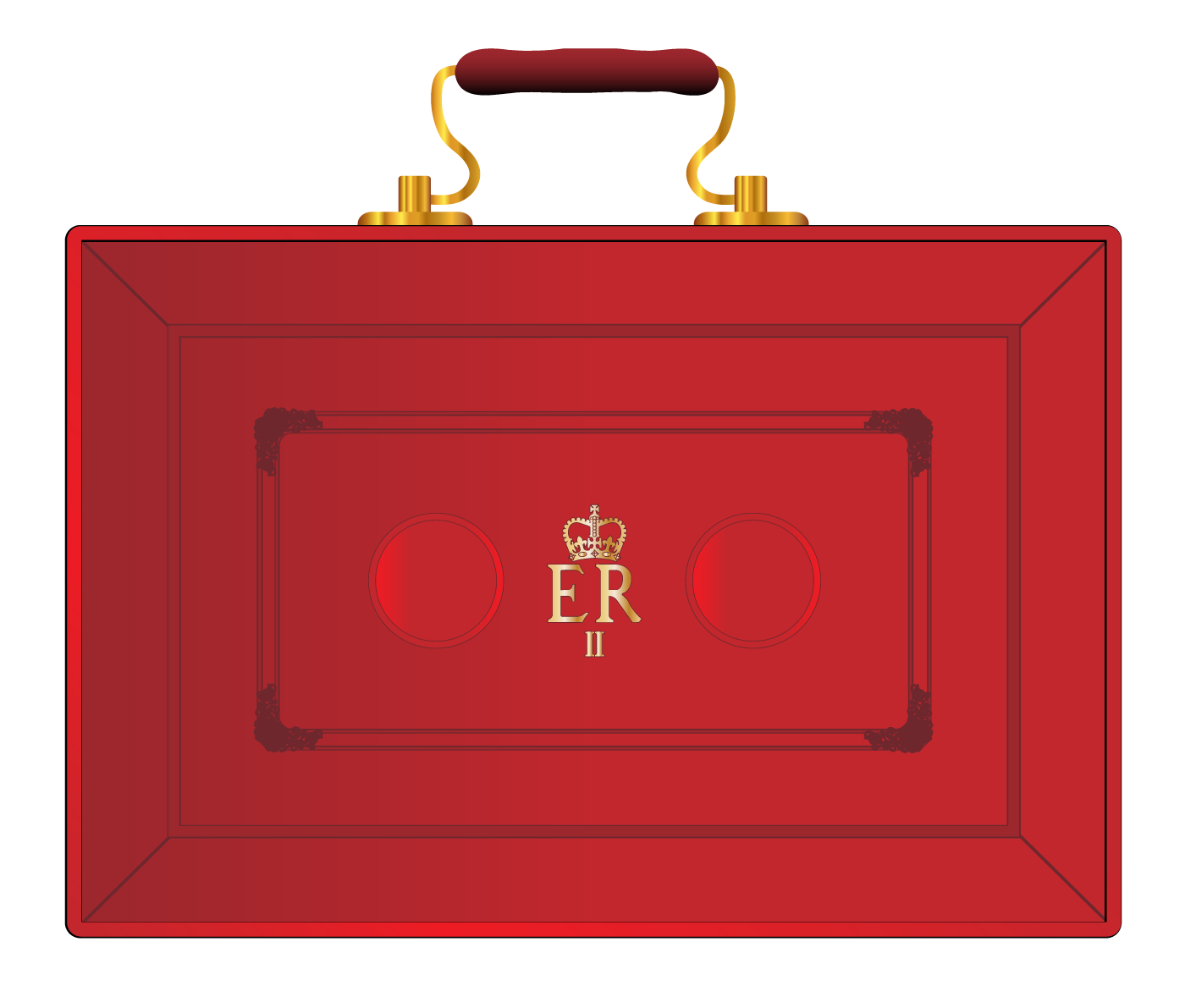 Uk Chancellor red briefcase