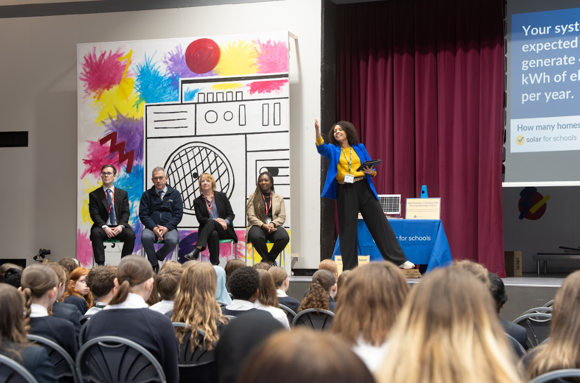 Radcliffe School assembly panel