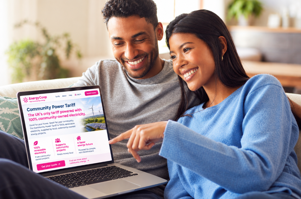 Couple switching to the Community Power Tariff